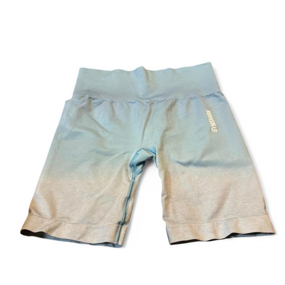 Gymshark Sky Blue  Ombré Leggings And Matching Shorts Size Women’s Medium - Picture 7 of 7